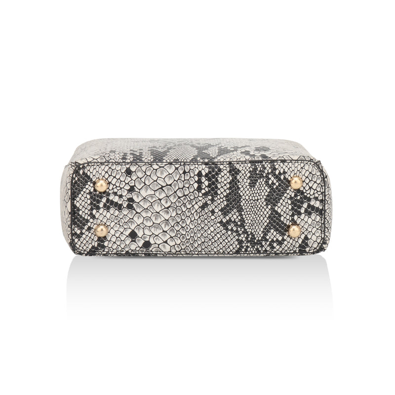 Savannah: Italian Leather Crossbody Bag (White)
