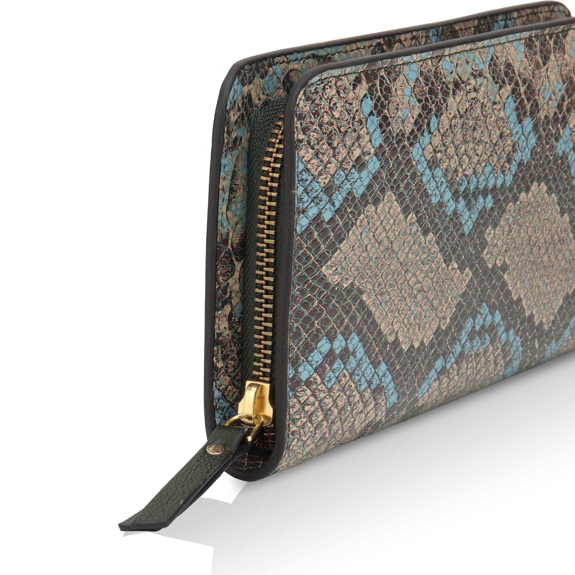 Azurea: Italian Leather Ladies’ Wallet (Blue)