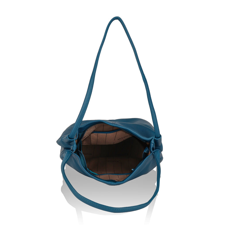 Boho: Soft Napa Leather Tote Bag (Teal)