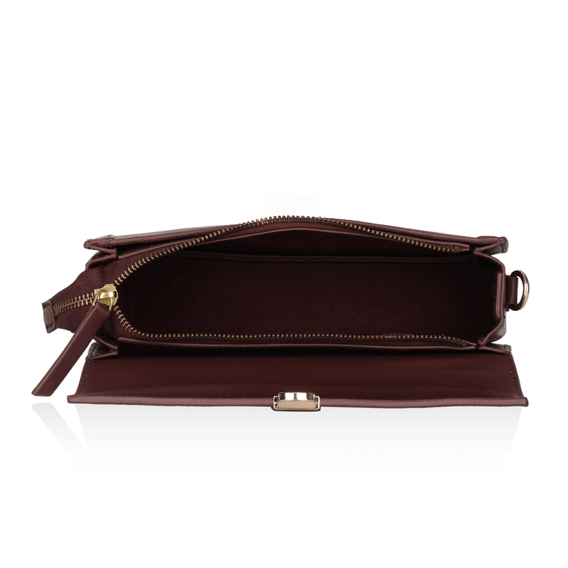 Vogue: Embossed Leather Shoulder Bag (Tan)