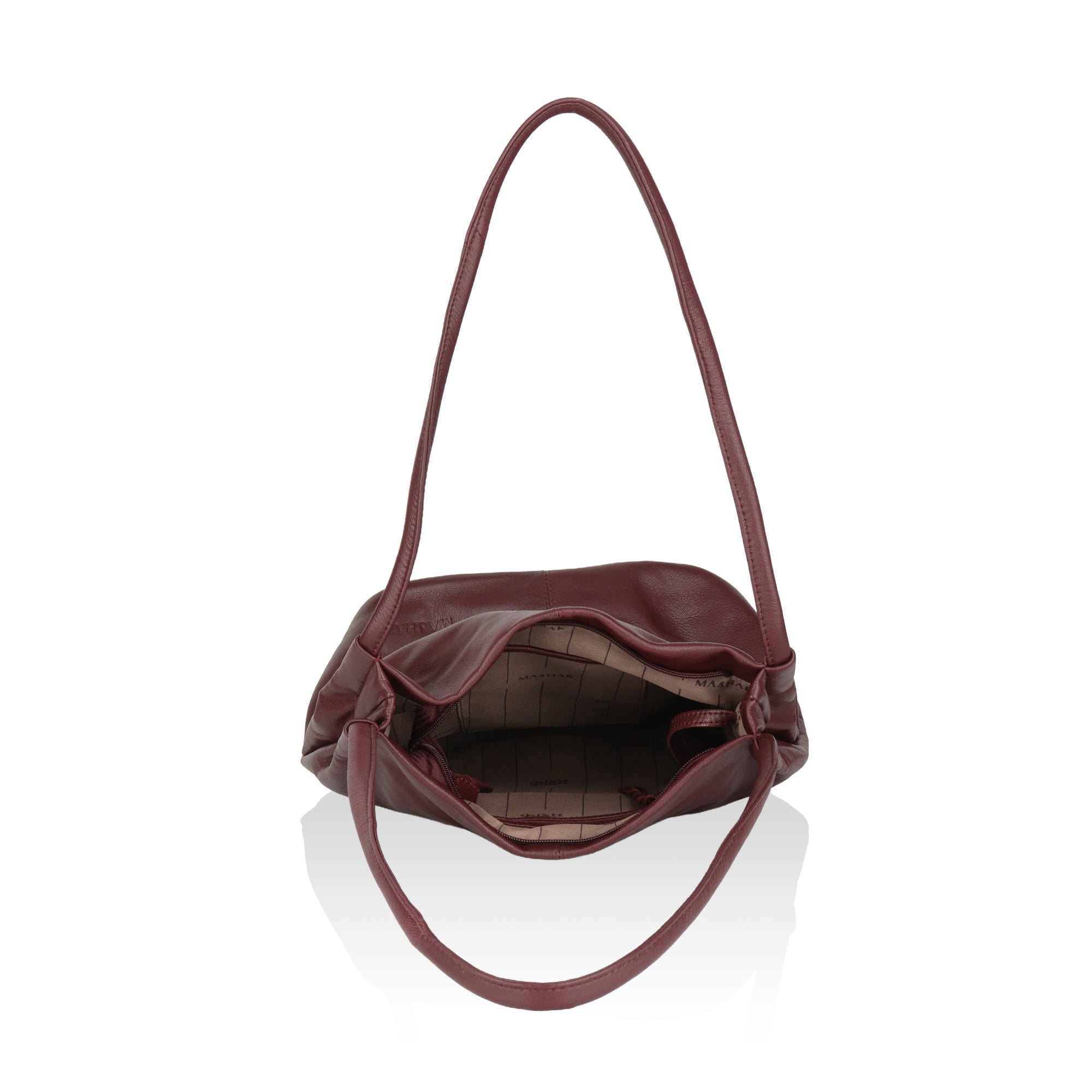 Boho: Soft Napa Leather Tote Bag (Wine)