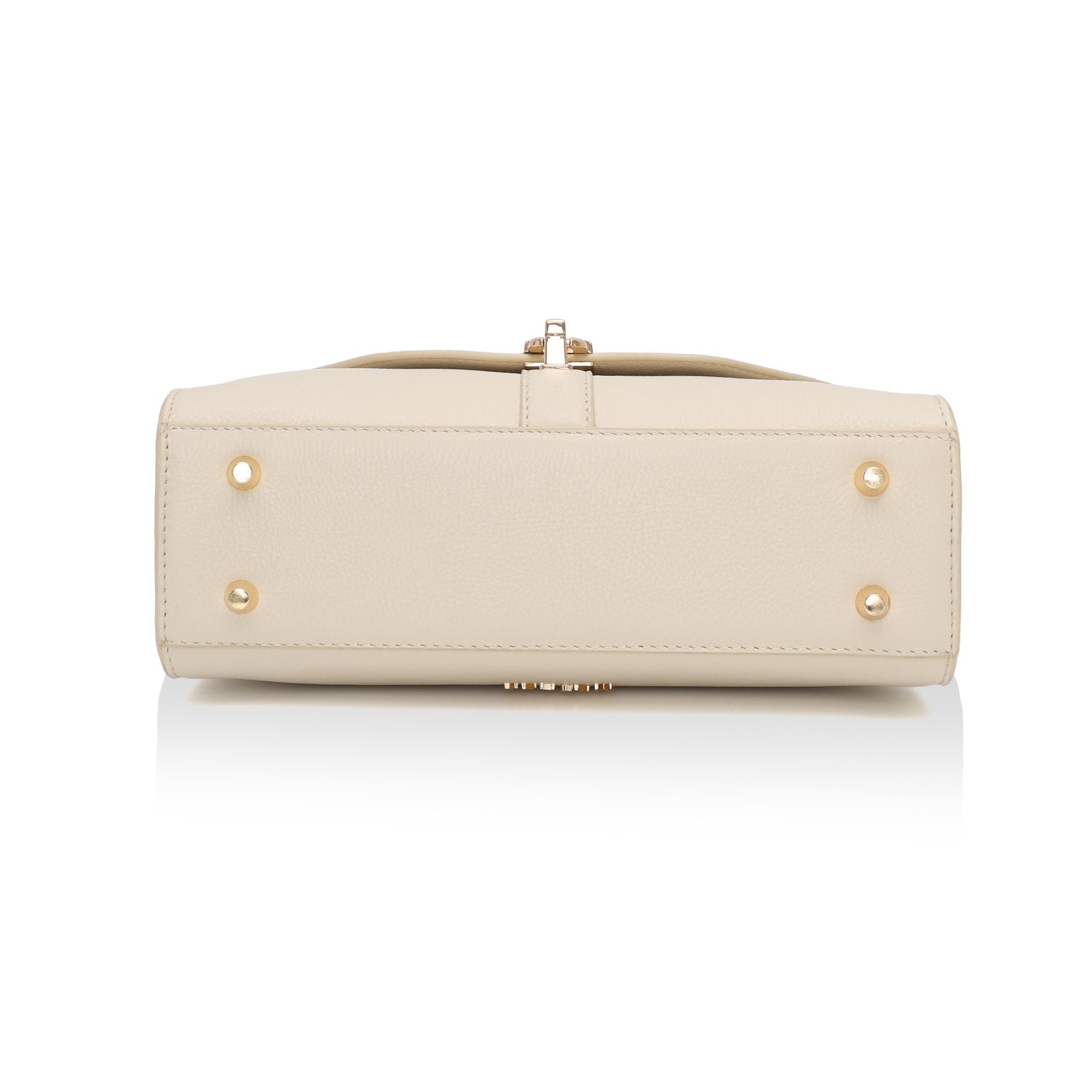 Solis: Full Grain Leather Handbag (Cream)