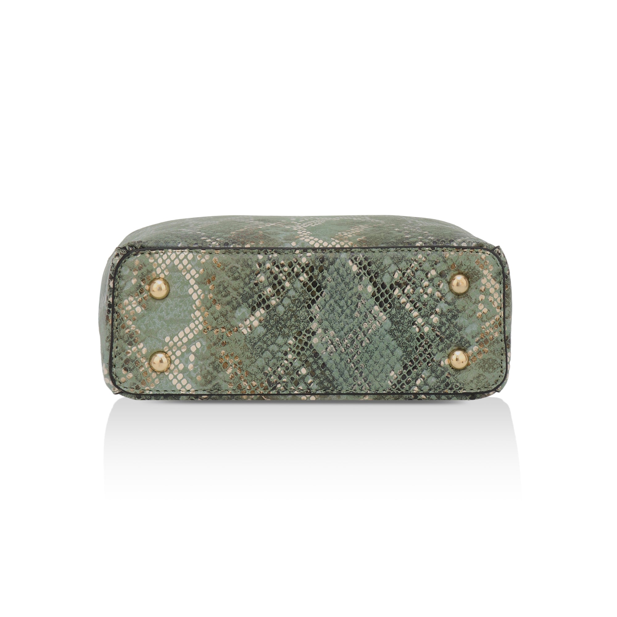 Savannah: Italian Leather Crossbody Bag (Green)