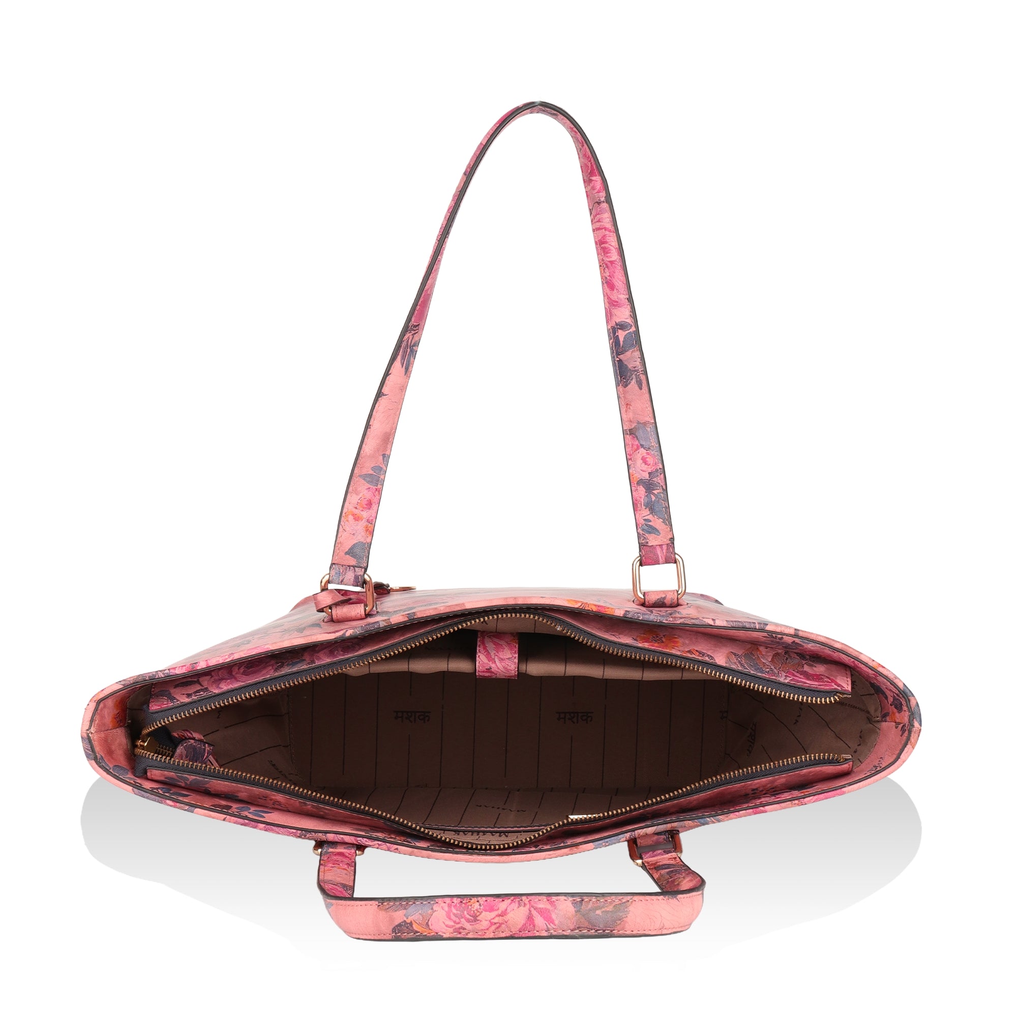 Pinnacle: Italian Leather Laptop Tote Bag (Pink)