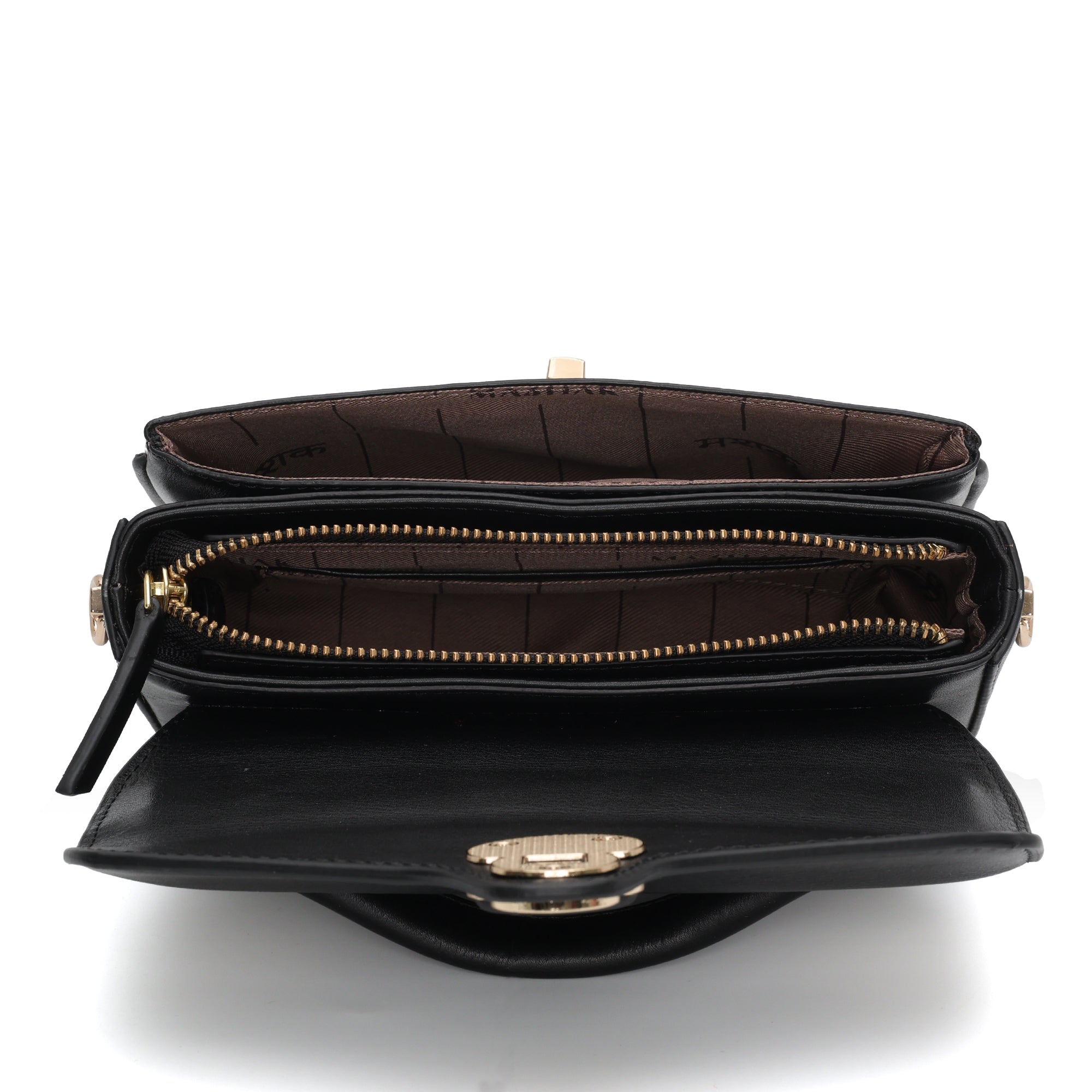 Terra : Napa leather Crossbody Bag (Black)