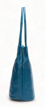 Boho: Soft Napa Leather Tote Bag (Teal)