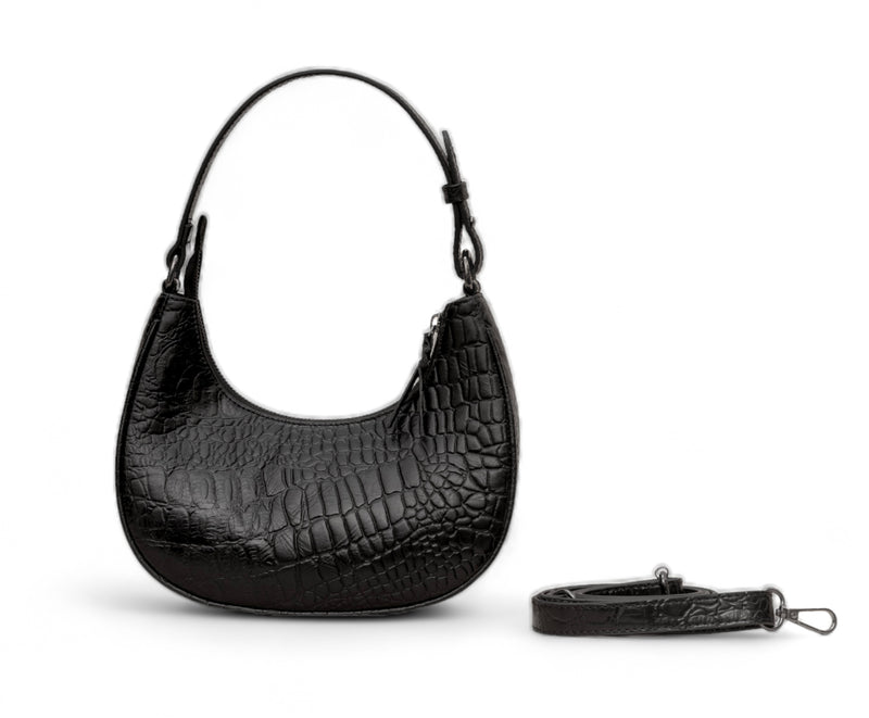 Dazzlo: Luxury Leather Shoulder Bag (Black)