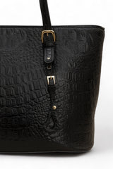 Alpha: Luxury Leather Office Tote (Black)