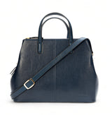 Divino: Napa Leather Laptop Handbag (Navy Blue)