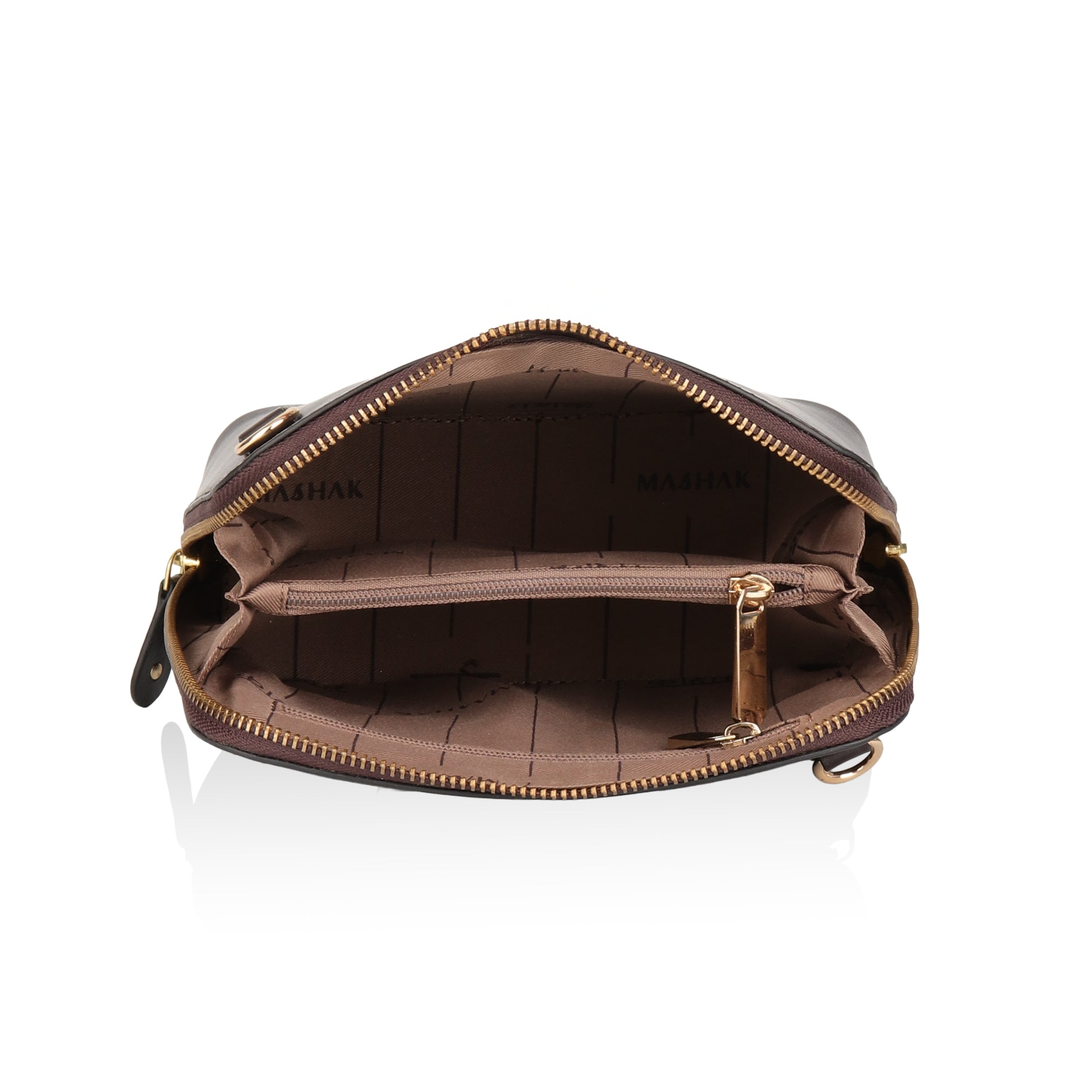 Luxeblend: Full Grain Leather Crossbody Bag (Brown)