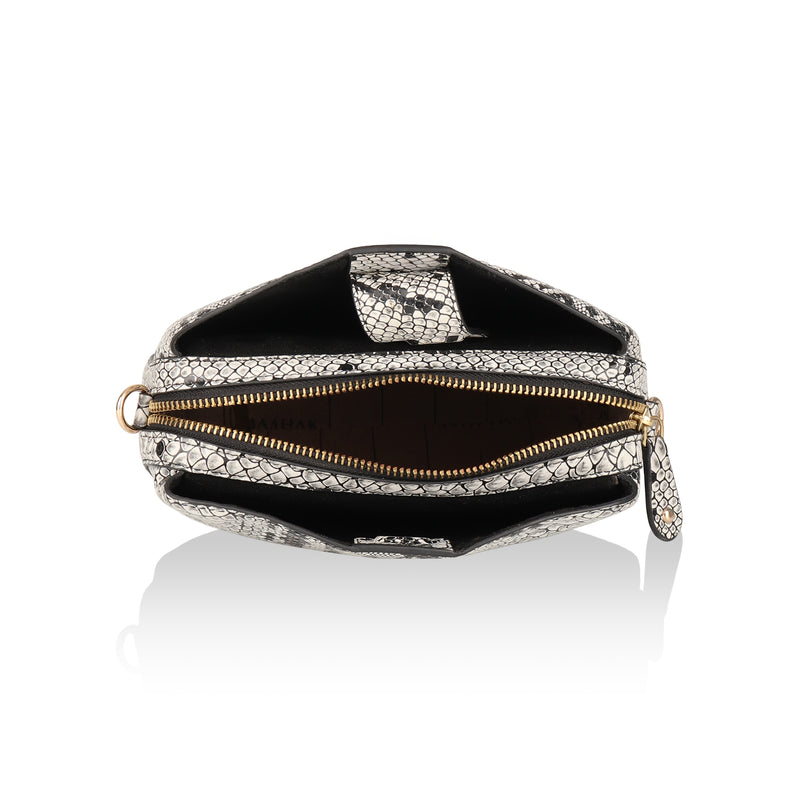 Savannah: Italian Leather Crossbody Bag (White)