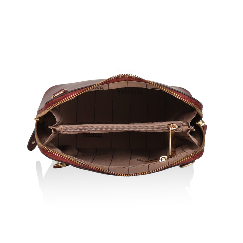 Luxeblend: Full Grain Leather Crossbody Bag (Tan)