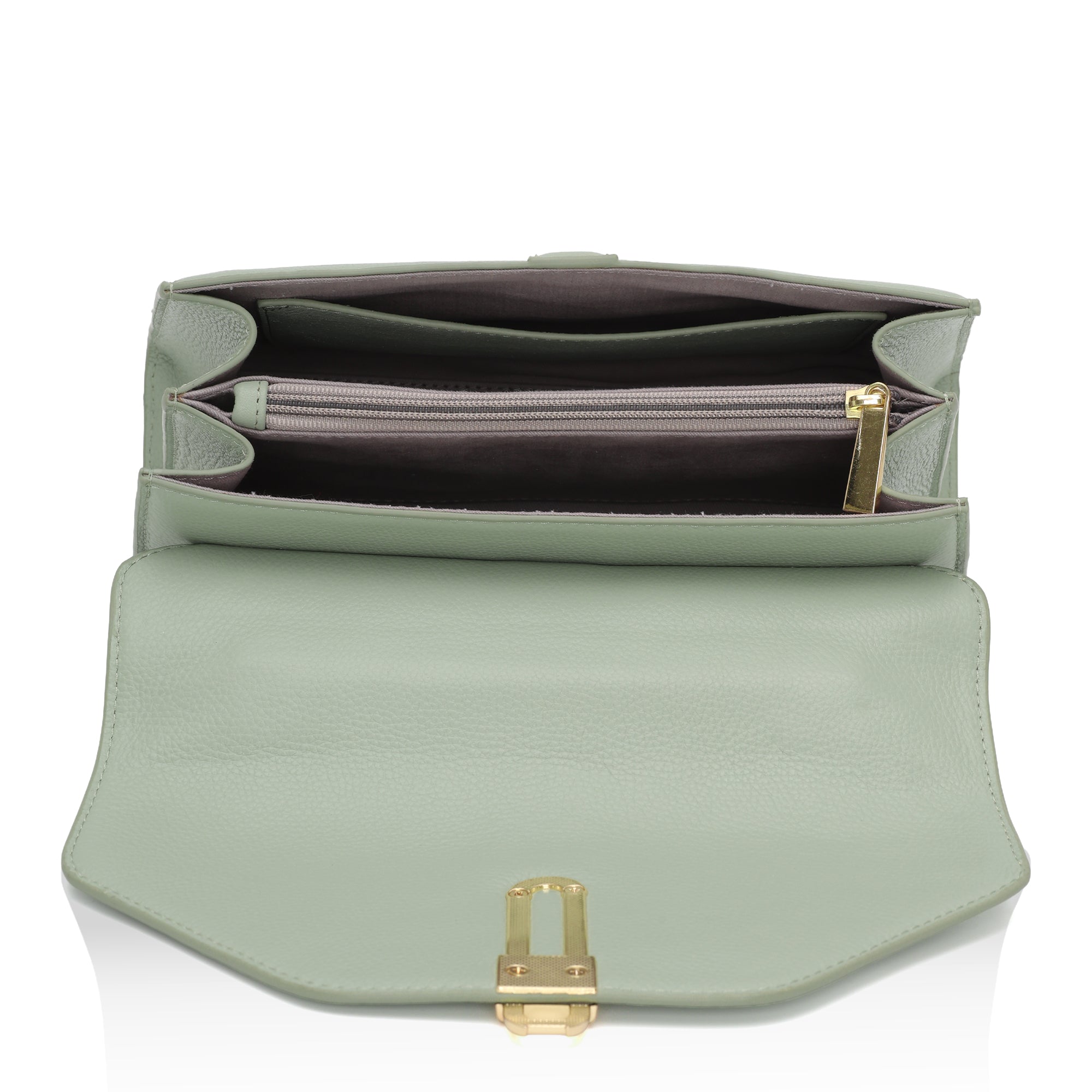 Solis: Full Grain Leather Handbag (Mint Green)