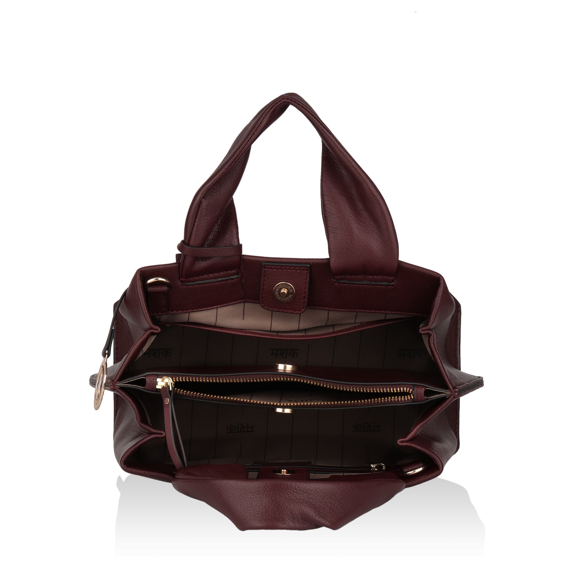 Mia : Napa Leather Handbag (Wine)