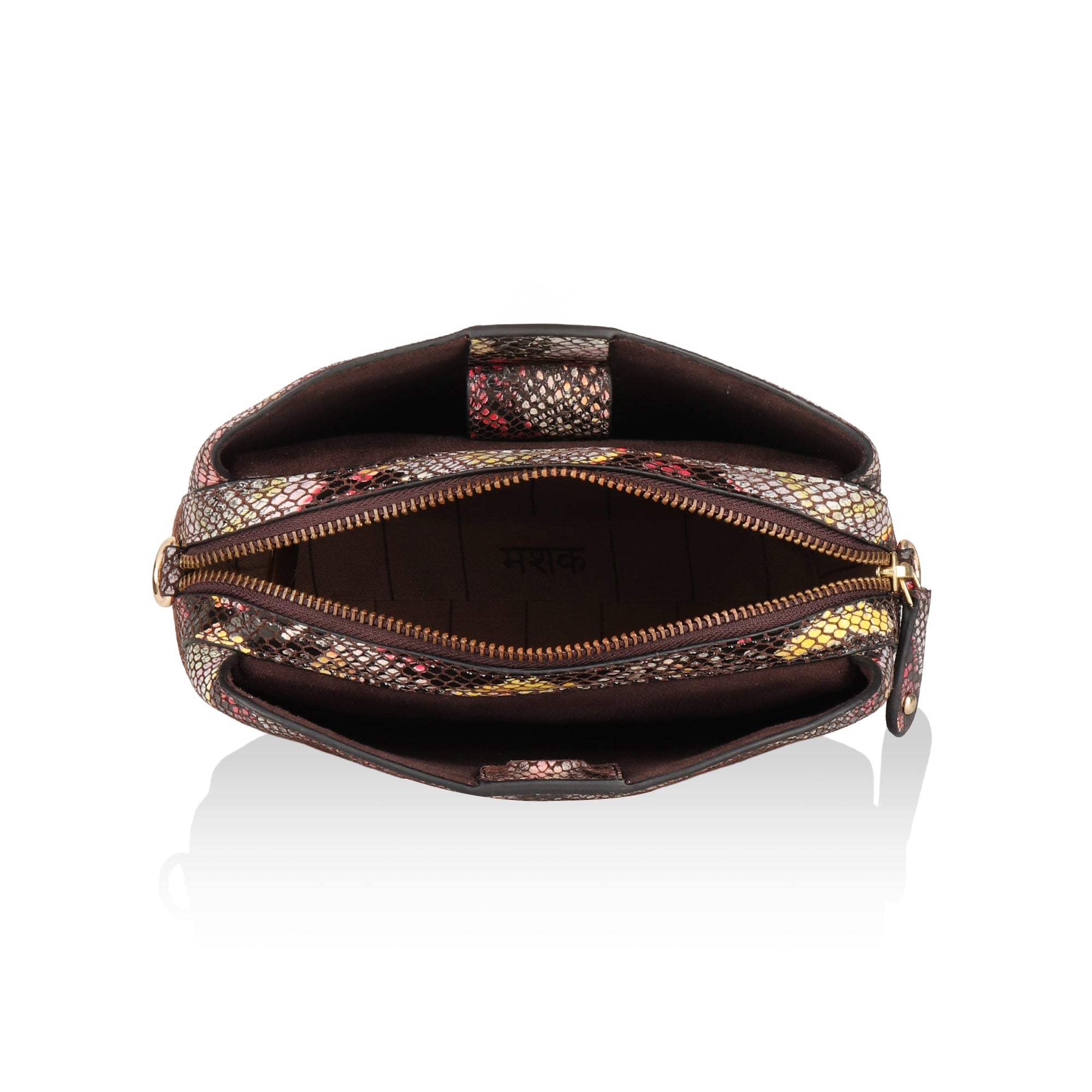 Savannah: Italian Leather Crossbody Bag (Multicolour)