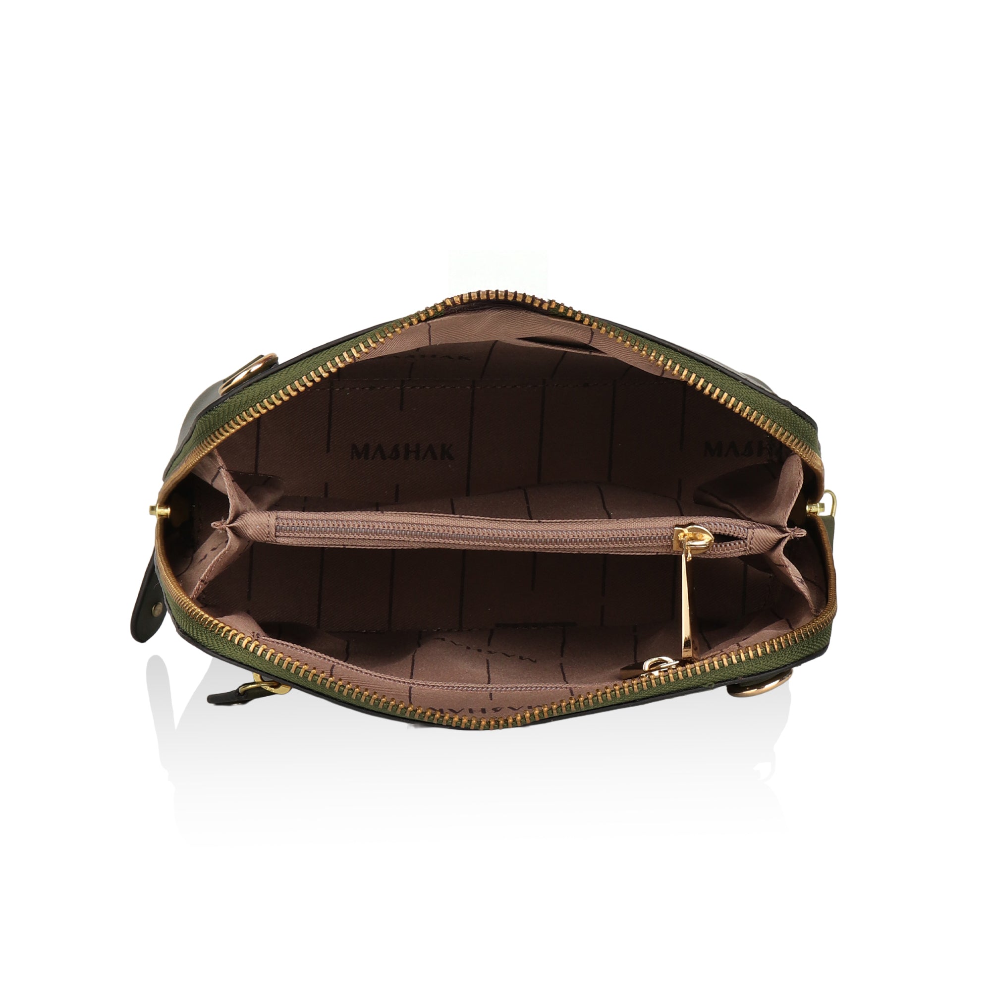 Luxeblend: Full Grain Leather Crossbody Bag (Olive)