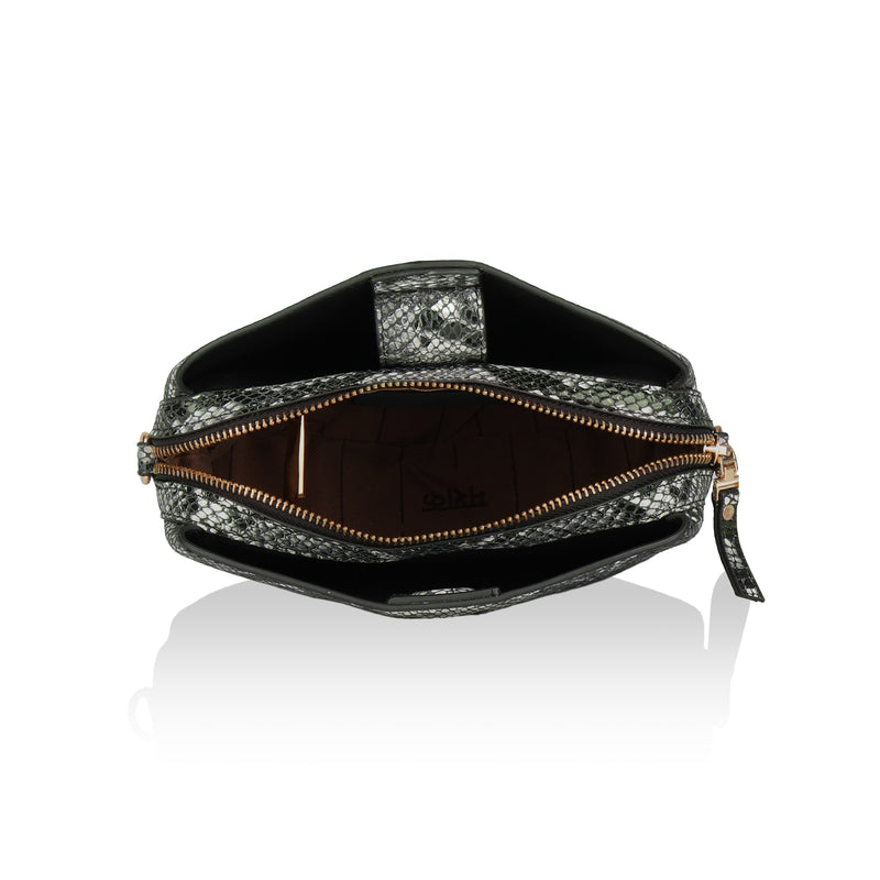 Savannah: Italian Leather Crossbody Bag (Green)