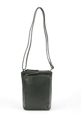 Sienna: Napa Leather Crossbody Bag (Dark Green)