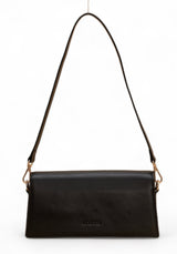 Vogue: Embossed Leather Shoulder Bag (Black)