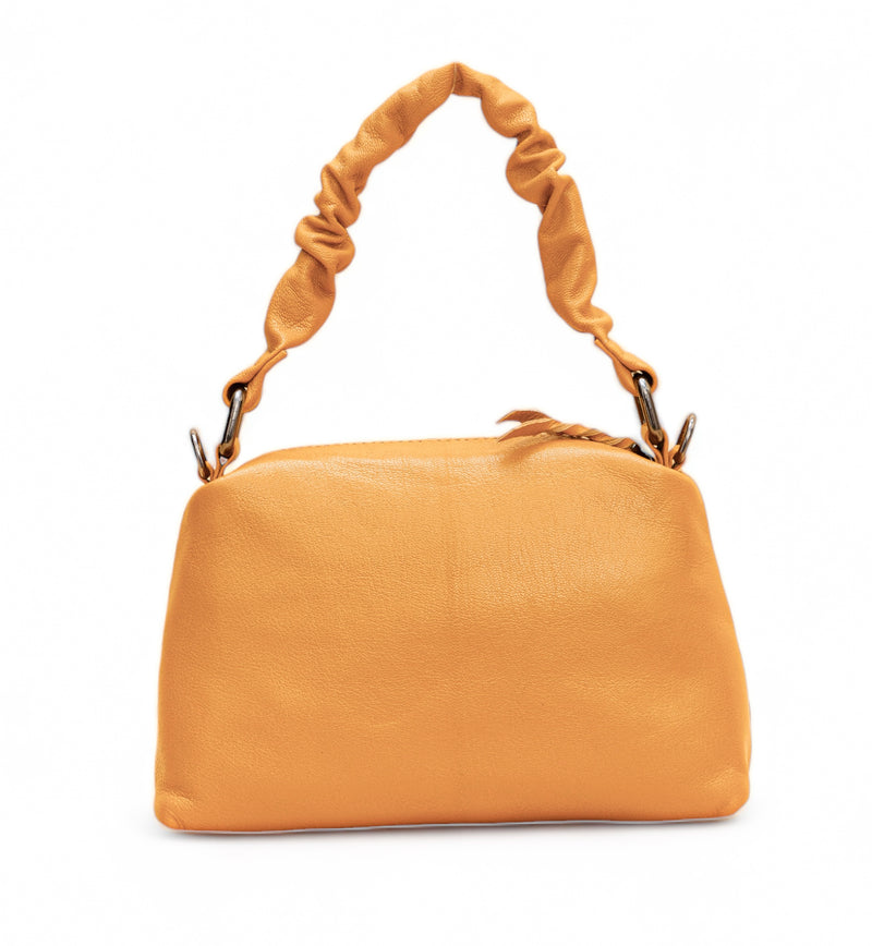 Verve: Napa Leather Crossbody Bag (Mustard)