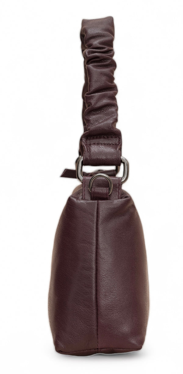 Verve: Napa Leather Crossbody Bag (Wine)