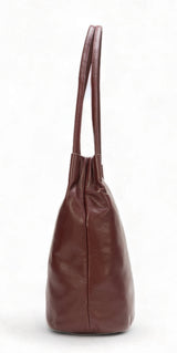 Boho: Soft Napa Leather Tote Bag (Wine)