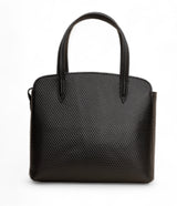 Opula: Scaled Leather Handbag (Black)