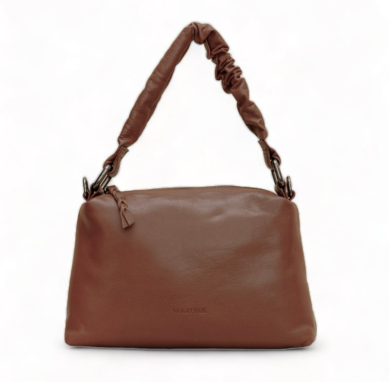 Verve: Napa Leather Crossbody Bag (Tan)