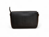 Eva : Pebbled Leather Crossbody Bag (Black)