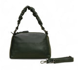 Verve: Napa Leather Crossbody Bag (Dark Green)