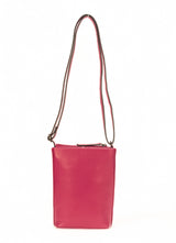 Sienna: Napa Leather Crossbody Bag (Hot Pink)