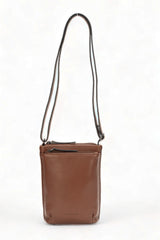 Sienna: Napa Leather Crossbody Bag (Tan)