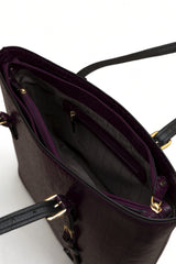 Alpha: Luxury Leather Office Tote (Purple)