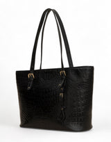 Alpha: Luxury Leather Office Tote (Black)