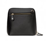 Luxeblend: Full Grain Leather Crossbody Bag (Black)