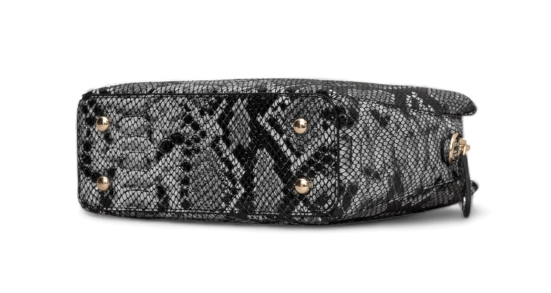 Savannah: Italian Leather Crossbody Bag (Black)