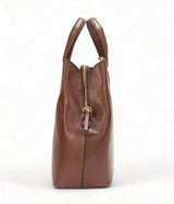 Divino: Napa Leather Laptop Handbag (Tan)