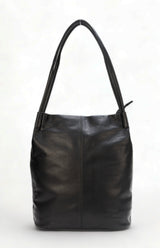 Boho: Soft Napa Leather Tote Bag (Black)