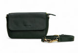 Eva : Pebbled Leather Crossbody Bag (Forest Green)