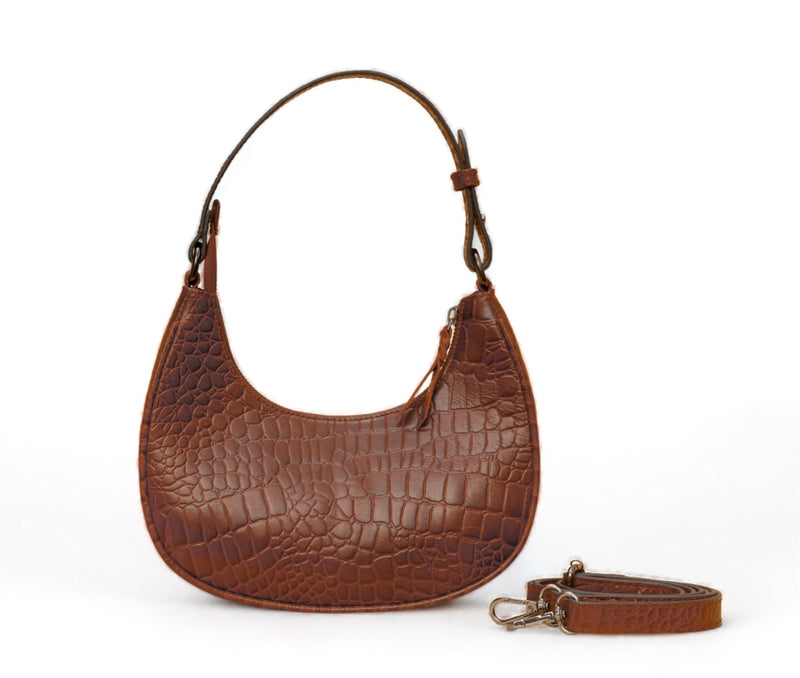 Dazzlo: Luxury Leather Shoulder Bag (Tan)