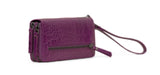 Panache: Double Zip Womens’ Wallets (Purple)