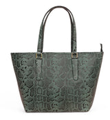 Pinnacle: Italian Leather Laptop Tote Bag (Green)