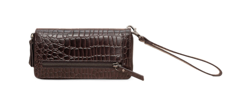 Panache: Double Zip Womens’ Wallets (Brown)