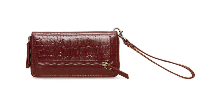 Panache: Double Zip Womens’ Wallets (Cherry Red)