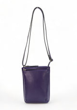 Sienna: Napa Leather Crossbody Bag (Purple)