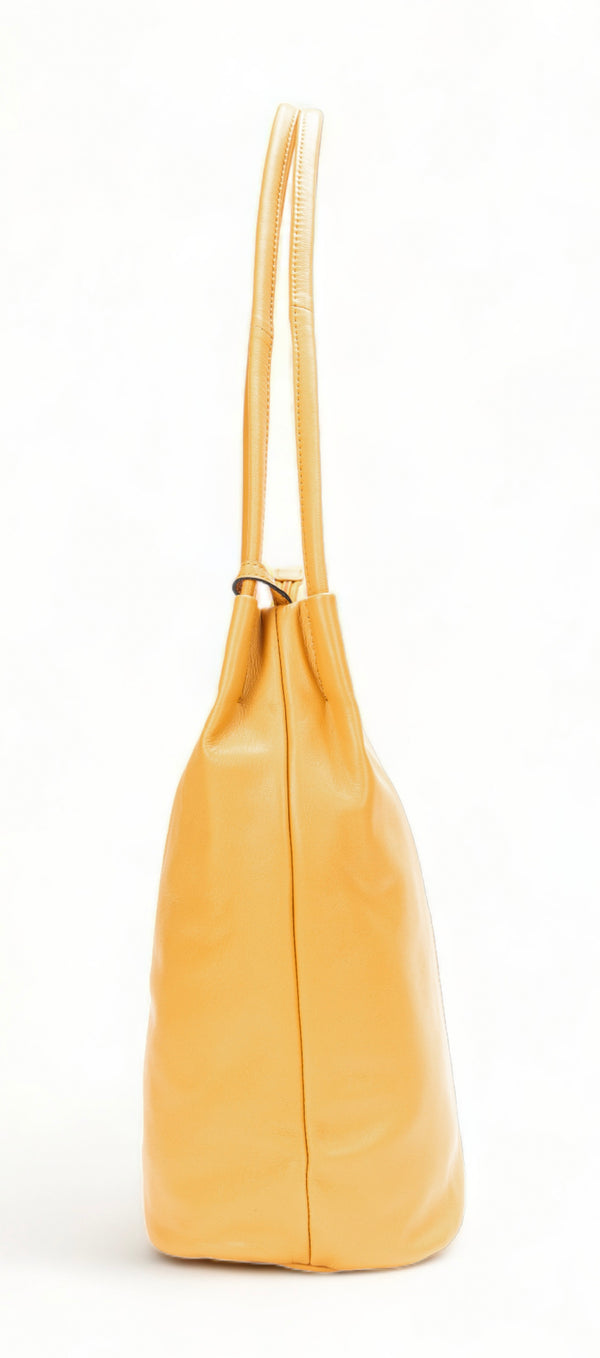 Boho: Soft Napa Leather Tote Bag (Mustard)